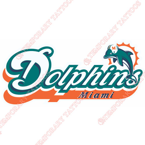 Miami Dolphins Customize Temporary Tattoos Stickers NO.581